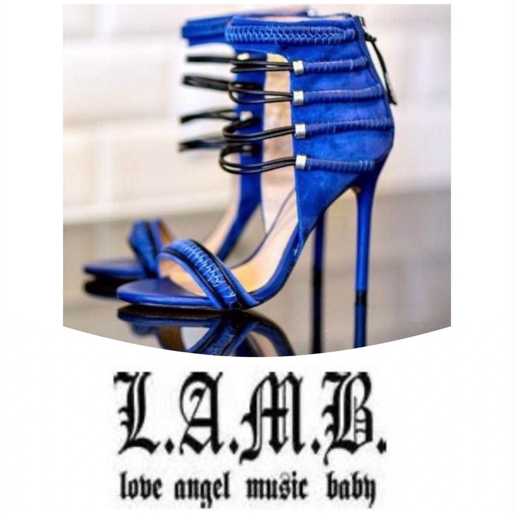 L.A.M.B. By Gwen Stefani Blue Katelyn Dress High Heels Shoes
